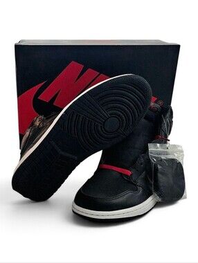 New NIKE AIR JORDAN 1 Retro High OG Black/Gym Red/Wht Men's Size 10